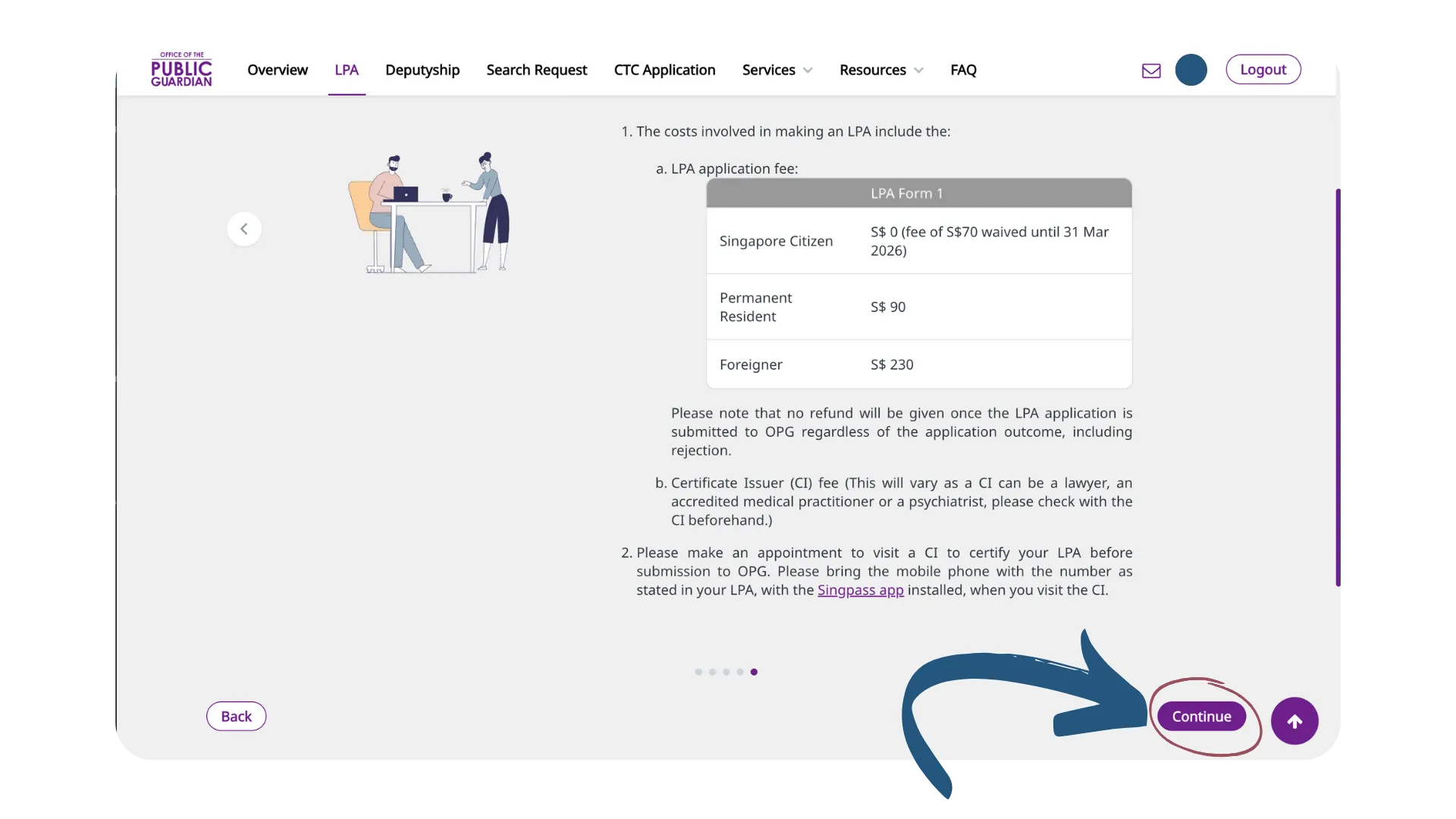 LPA application fee waived until 31 March 2026 for Singaporean citizens.